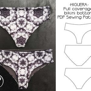 PDF SEWING PATTERN Reversible Bikini Bottom With Medium And Full Coverage Etsy