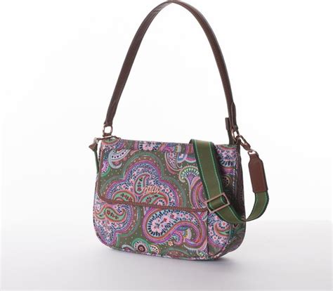 Oilily Helena Paisley M Flat Shoulder Bag Cypres