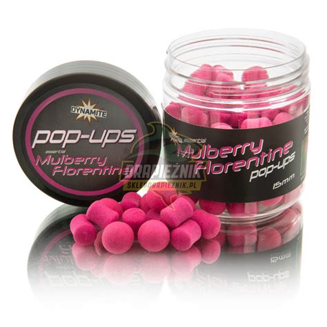 Kulki Dumbellsy Dynamite Baits Fluoro Pop Ups 15mm Mulberry