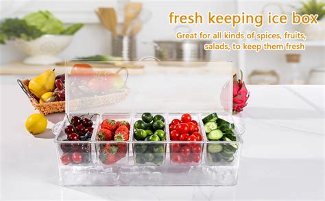 Amazon Laojbaba Chilled Condiment Server Clear Icy Condiment Bar