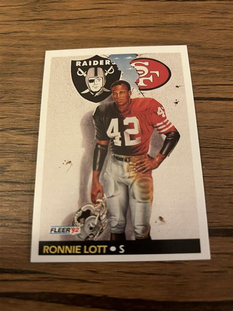 Fleer Ronnie Lott For Sale Online Ebay