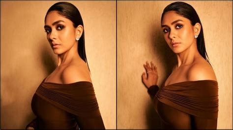 Mrunal Thakur Turns Up The Heat In Stunning Off Shoulder Bodycon Gown