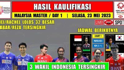 Jadwal Dan Link Live Streaming Siaran Langsung Bwf Malaysia Masters