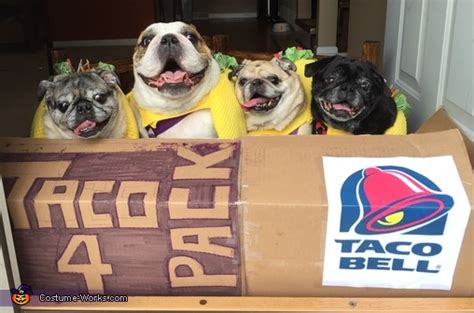 Taco Bell 4 Pack Dogs Costume | Mind Blowing DIY Costumes