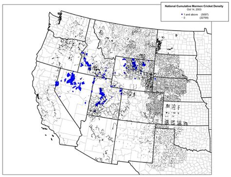 Outbreak Info 2003 National Mormon Cricket Survey Map Usda Ars