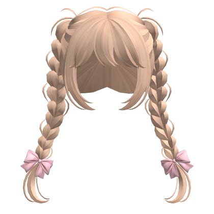 High Braided Pigtails Blonde Roblox