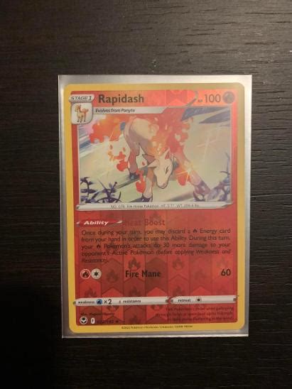 Pokemon Silver Tempest Karta Rapidash Reverse Holo Aukro