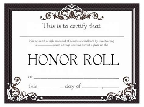 40 Honor Roll Certificate Templates And Awards Printabletemplates