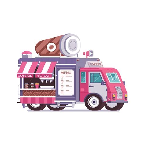 Premium Vector Retro Chocolate Food Truck