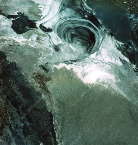 Landsat Image Of A Region In The Tarim Basin China Stock Image E620