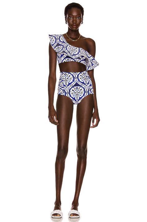 Johanna Ortiz The Shell Collector Bikini Bottom In Shells Persian Blue
