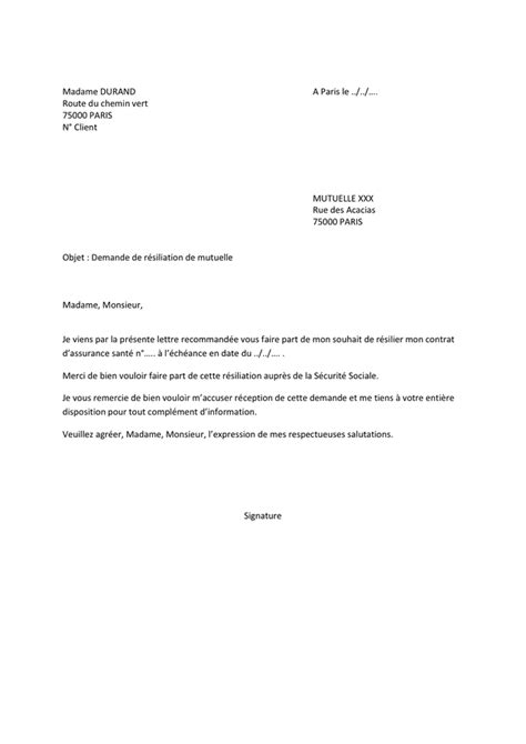 Lettre de résiliation du contrat téléchargement gratuit documents PDF