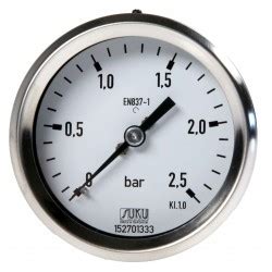 Bourdon Tube Pressure Gauges Stainless Steel SUKU