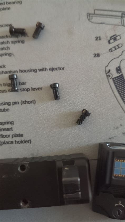 Normal headed screws in countersunk holes : r/Glock19