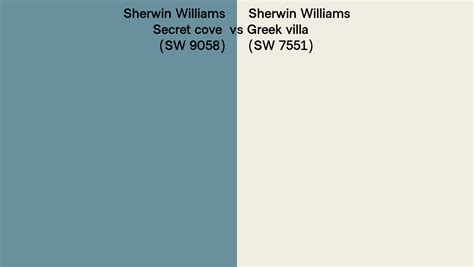 Sherwin Williams Secret Cove Vs Greek Villa Side By Side Comparison