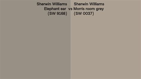 Sherwin Williams Elephant Ear Vs Morris Room Grey Side By Side Comparison