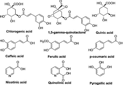 Few Biologically Active Compounds Found In Coffee Beans And Spent Download Scientific Diagram