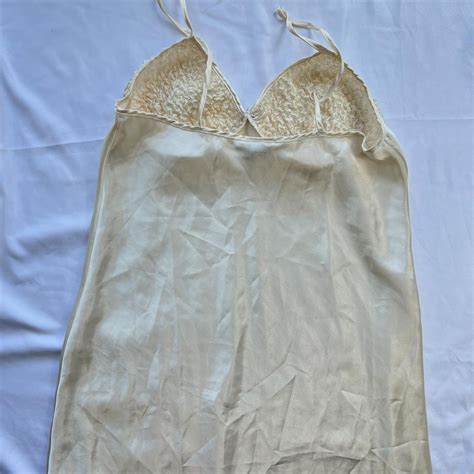 Vintage Cinema Cream Lingerie Slip Gown Y K Depop