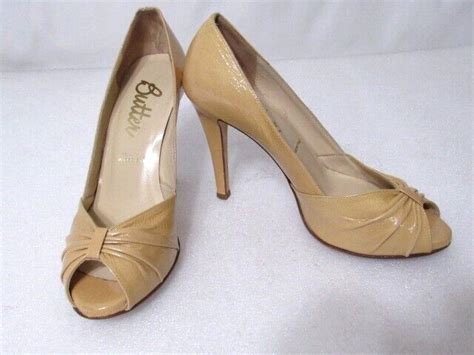 Butter Nude Patent Leather Peep Toe Pumps Made In It Gem