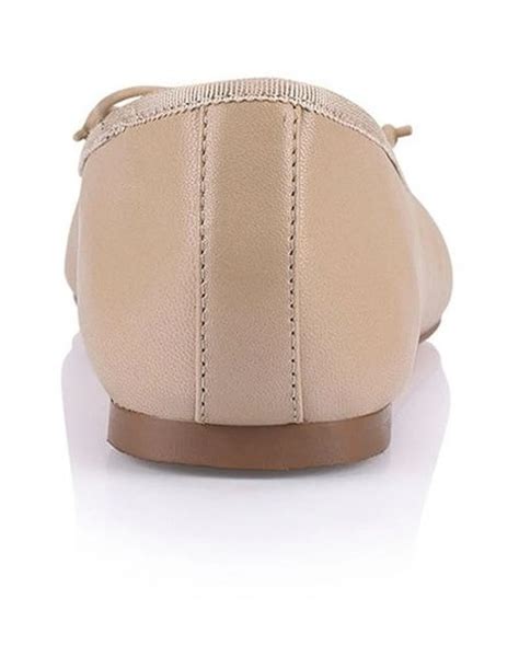 Siren Leather Ballet Flats In Nude Myer