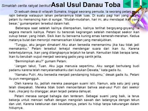 Cerita Legenda Danau Toba Bahasa Jawa Singkat