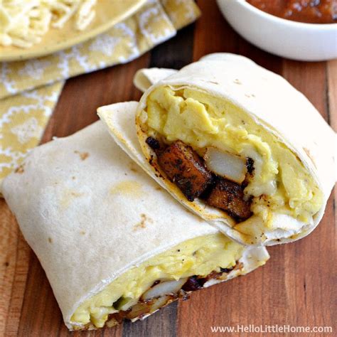 Spicy Egg And Potato Breakfast Burritos