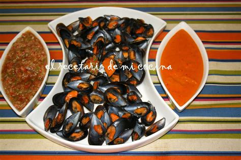 El Recetario De Mi Cocina Mejillones Al Vapor Con Dos Salsas