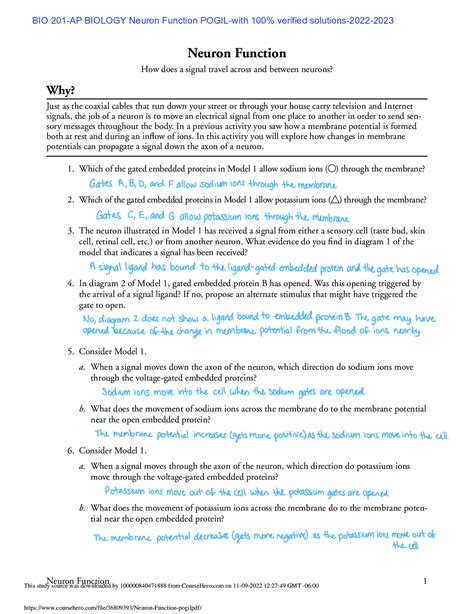 Biochemistry Basics Pogil Activities For Ap Biology 4
