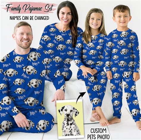 Customized Pajama Set Custom Dog Photo And Name Pajamas Sets