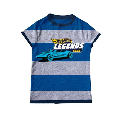 Playera Hot Wheels Talla 8 Rayada Gris Walmart