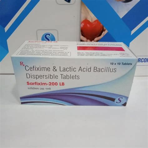 Cefixime Lactic Bacillus Dispersible LB Tablet Packaging Type Strip