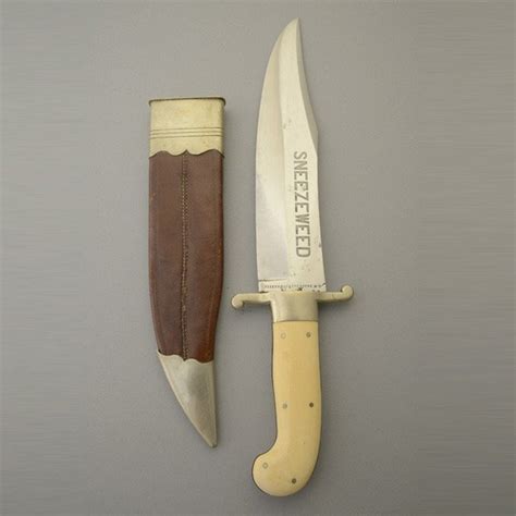 Ivory Gripped Sheffield Bowie Knife Lot 2102