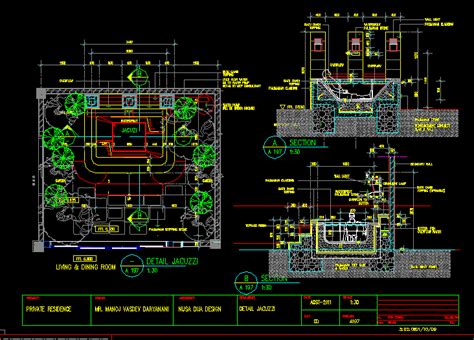 Détail Du Jacuzzi Dans Autocad Bibliothèque Cao