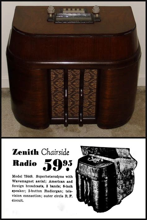 vintage zenith chairside radio model    broadcast flickr