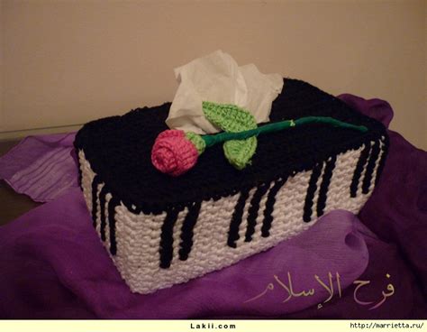 Вязание крючком. Коробочка для салфеток, красивая)