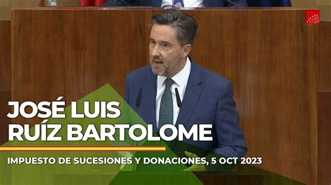 05 10 I JOSÉ LUIS RUÍZ BARTOLOME Sobre impuesto de donaciones y