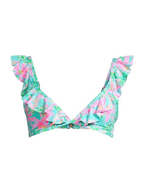 Buy Lilly Pulitzer Suria Bikini Top Surf Blue At Off Editorialist