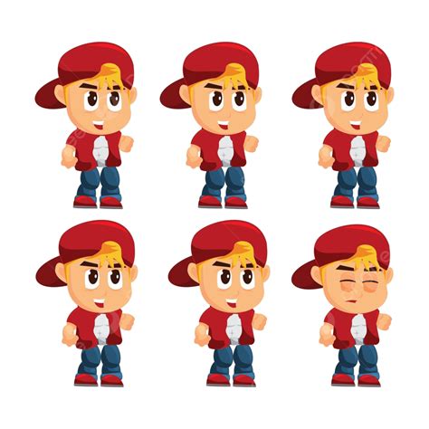 Idle Game Adventure Design Sprite Of A Boy Character With A Hat Vector