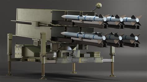 Mobile Norwegian Anti Aircraft Missile System Nasams Rigged D