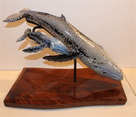 Whales Mother Calf Swim By Makai Glass Bill Wyland Galleries