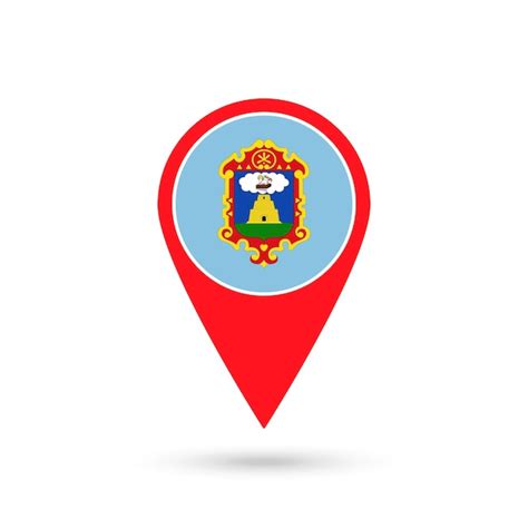 Premium Vector Map Pointer With Department Of Ayacucho Flag Peru