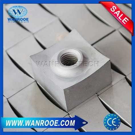 Single Shaft Shredder Blades For Plastic Wood Cable Wanrooetech