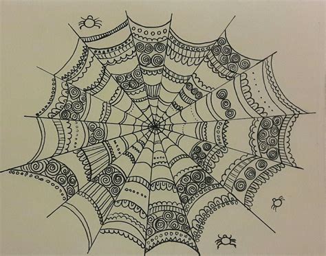 Zentangle Spider Web Halloween Art Projects Zentangle Patterns 5th