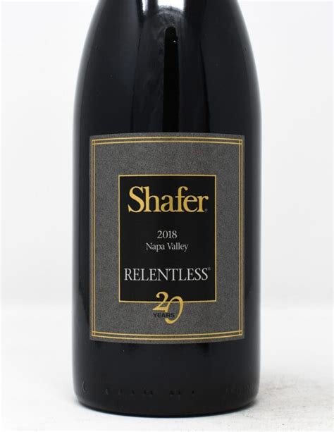 Shafer Relentless Napa Valley California 2018 Princeville Wine Market