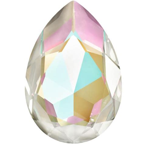 Swarovski 4327 Large Pear Shaped Fancy Stone Crystal Light Grey Delite