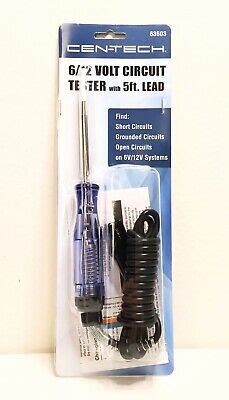 Centech Volt Circuit Tester With Ft Lead Replaceable Bulb Ebay