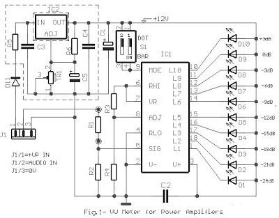 Build A Led Bar Dot Vu Meter Circuit Based Lm Supreem Circuits