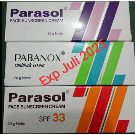 jual original pabanox sunblock cream flek  parasol face sunscreen