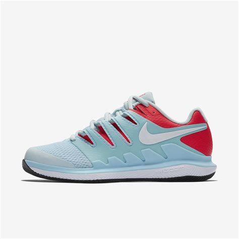 Nike Womens Air Zoom Vapor X Tennis Shoes - Still Blue/Bright Crimson ...