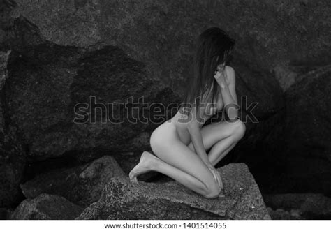 Sexy Nude Woman Posing On Beach Stock Photo Shutterstock